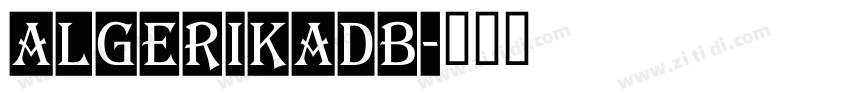 AlgerikaDB字体转换