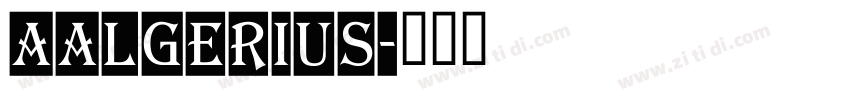aalgerius字体转换