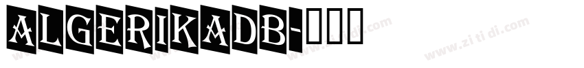 AlgerikaDB字体转换
