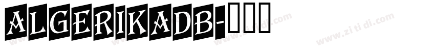 AlgerikaDB字体转换