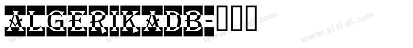 AlgerikaDB字体转换