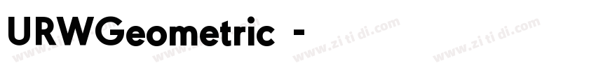 URWGeometric字体字体转换