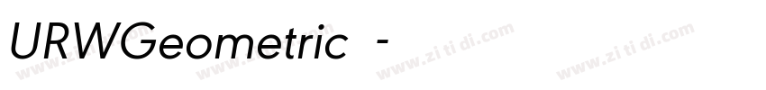 URWGeometric字体字体转换
