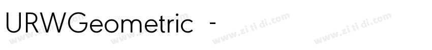 URWGeometric字体字体转换