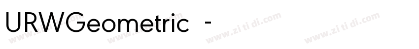 URWGeometric字体字体转换