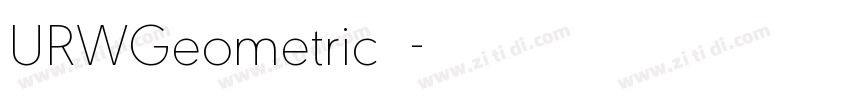URWGeometric字体字体转换