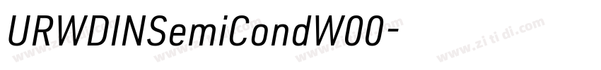 URWDINSemiCondW00字体转换