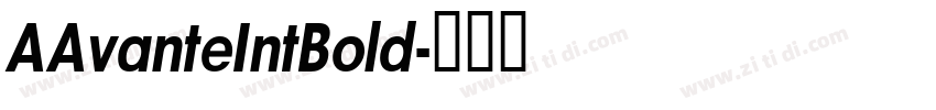AAvanteIntBold字体转换