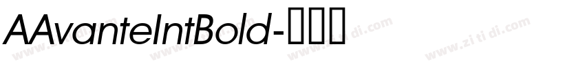 AAvanteIntBold字体转换