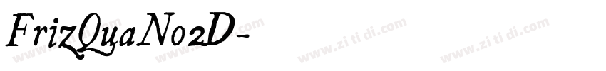 FrizQuaNo2D字体转换