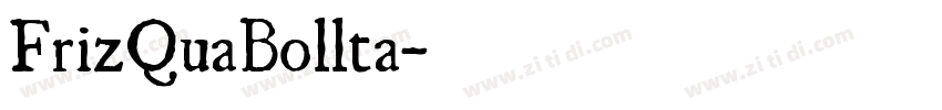 FrizQuaBollta字体转换
