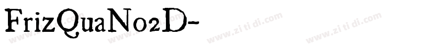 FrizQuaNo2D字体转换