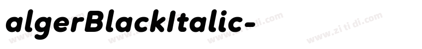 algerBlackItalic字体转换