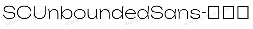 SCUnboundedSans字体转换