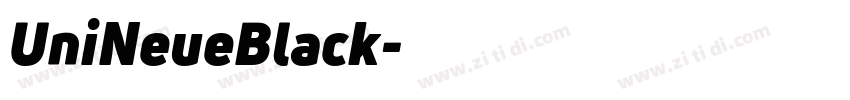 UniNeueBlack字体转换