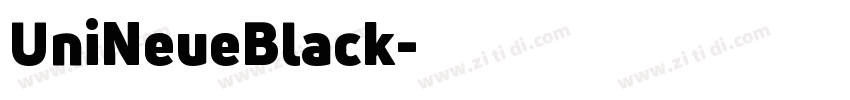 UniNeueBlack字体转换