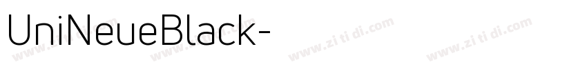 UniNeueBlack字体转换