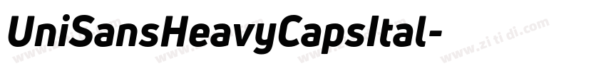 UniSansHeavyCapsItal字体转换