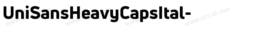 UniSansHeavyCapsItal字体转换