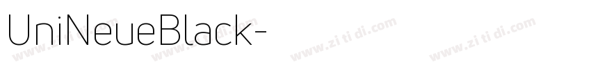 UniNeueBlack字体转换