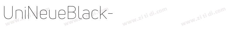 UniNeueBlack字体转换
