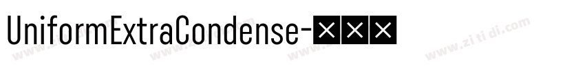 UniformExtraCondense字体转换