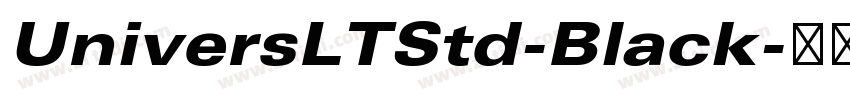 UniversLTStd-Black字体转换