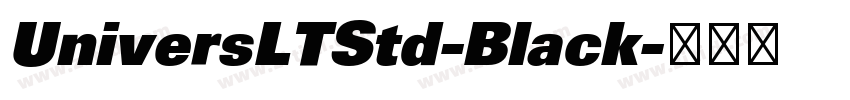 UniversLTStd-Black字体转换