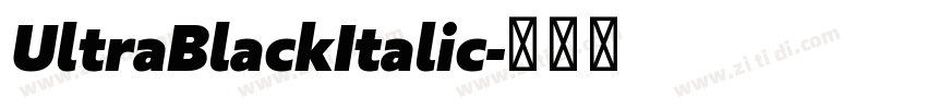 UltraBlackItalic字体转换