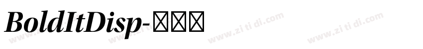 BoldItDisp字体转换