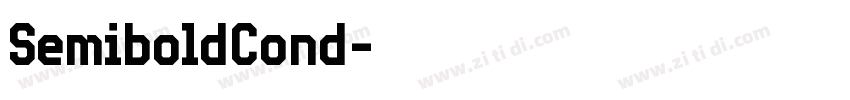 SemiboldCond字体转换