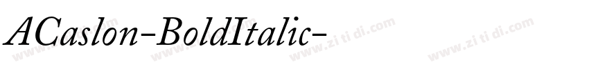 ACaslon-BoldItalic字体转换