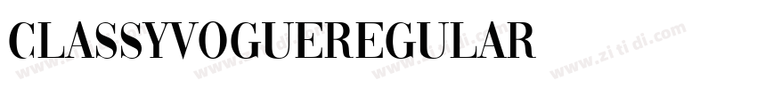 ClassyVogueRegular字体转换