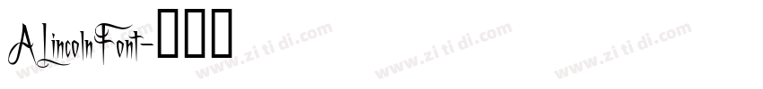 ALincolnFont字体转换
