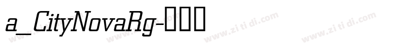 a_CityNovaRg字体转换