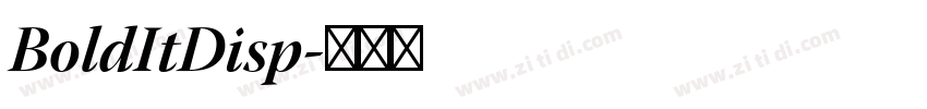 BoldItDisp字体转换
