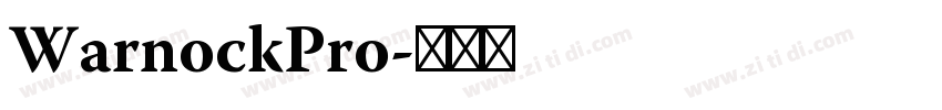 WarnockPro字体转换