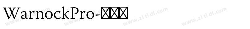 WarnockPro字体转换