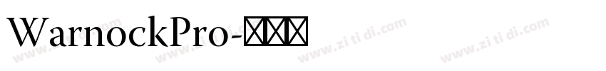 WarnockPro字体转换
