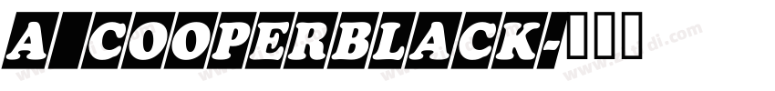 a_CooperBlack字体转换