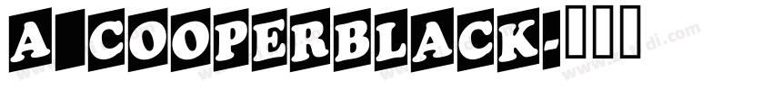 a_CooperBlack字体转换