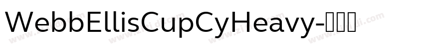WebbEllisCupCyHeavy字体转换