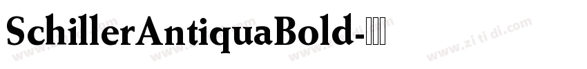 SchillerAntiquaBold字体转换