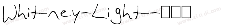 Whitney-Light字体转换