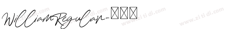 WilliamRegular字体转换