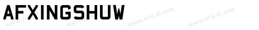 AFXingShuW字体转换