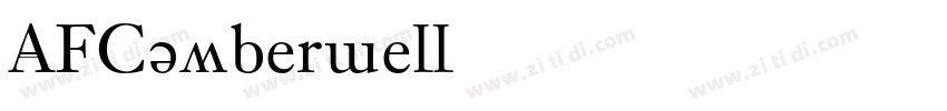 AFCamberwell字体转换