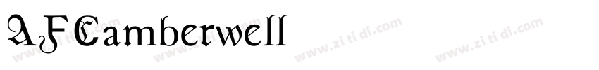 AFCamberwell字体转换