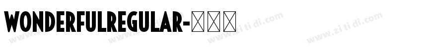 WonderfulRegular字体转换