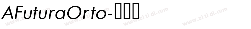 AFuturaOrto字体转换